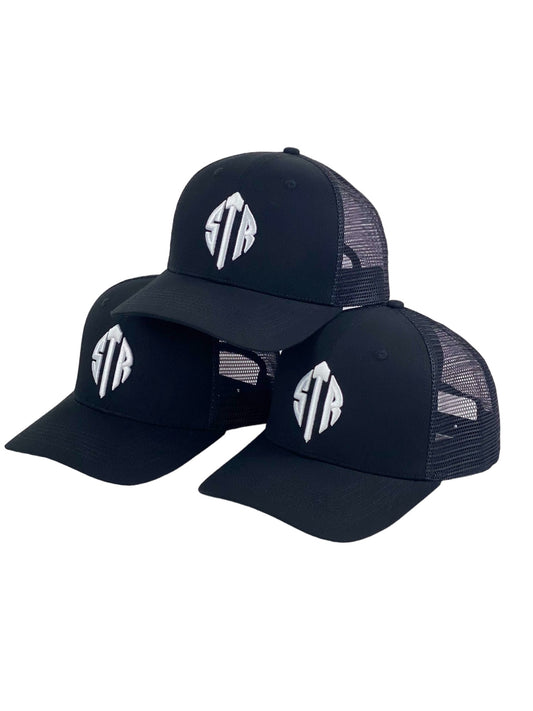 STR Black And White Trucker